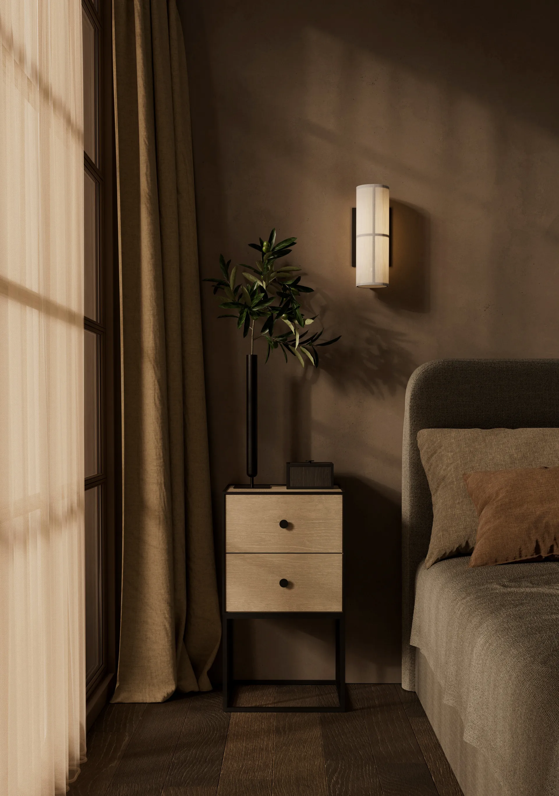 Frame 35 sidebord med to skuffer, Eik Audo Copenhagen