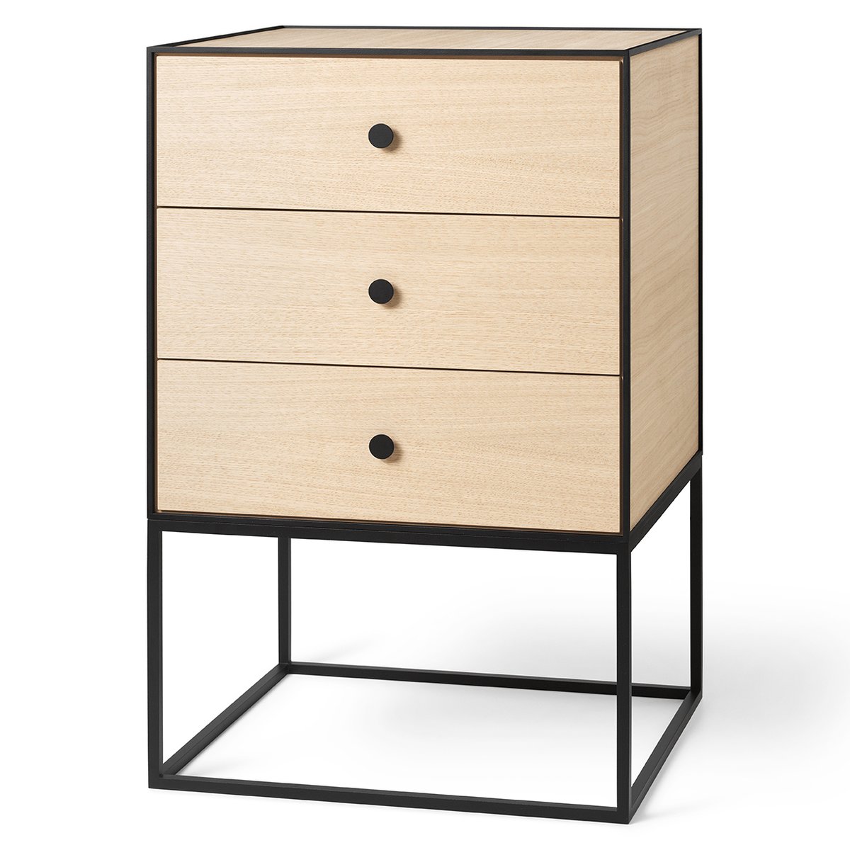 Bilde av Audo Copenhagen Frame 49 sidebord med tre skuffer Eik