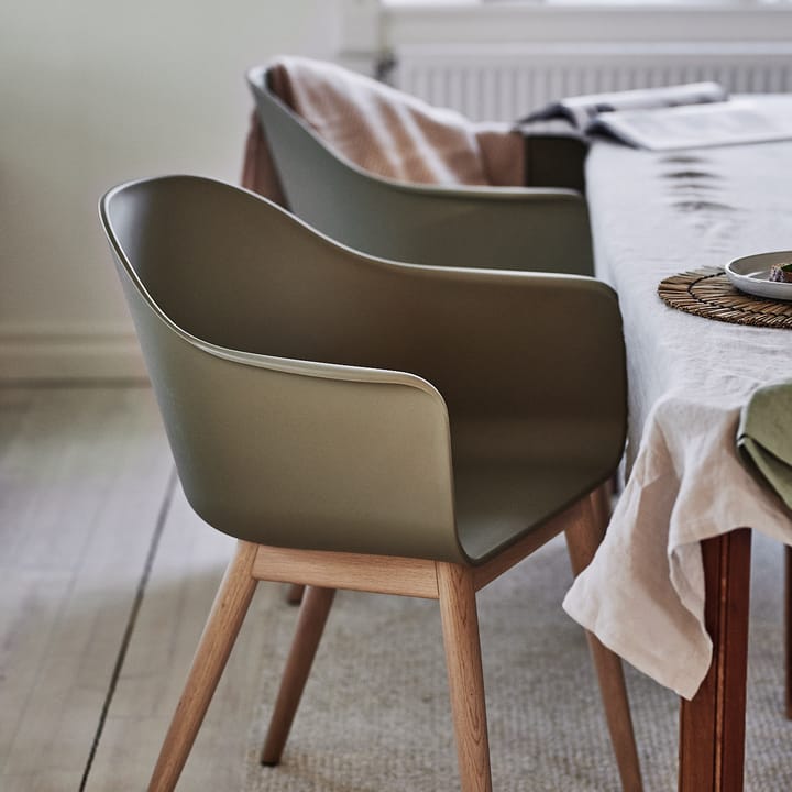 Harbour chair stol armlene, eikebein, olive Audo Copenhagen