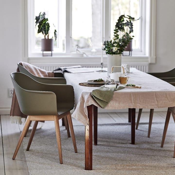 Harbour chair stol armlene, eikebein, olive Audo Copenhagen