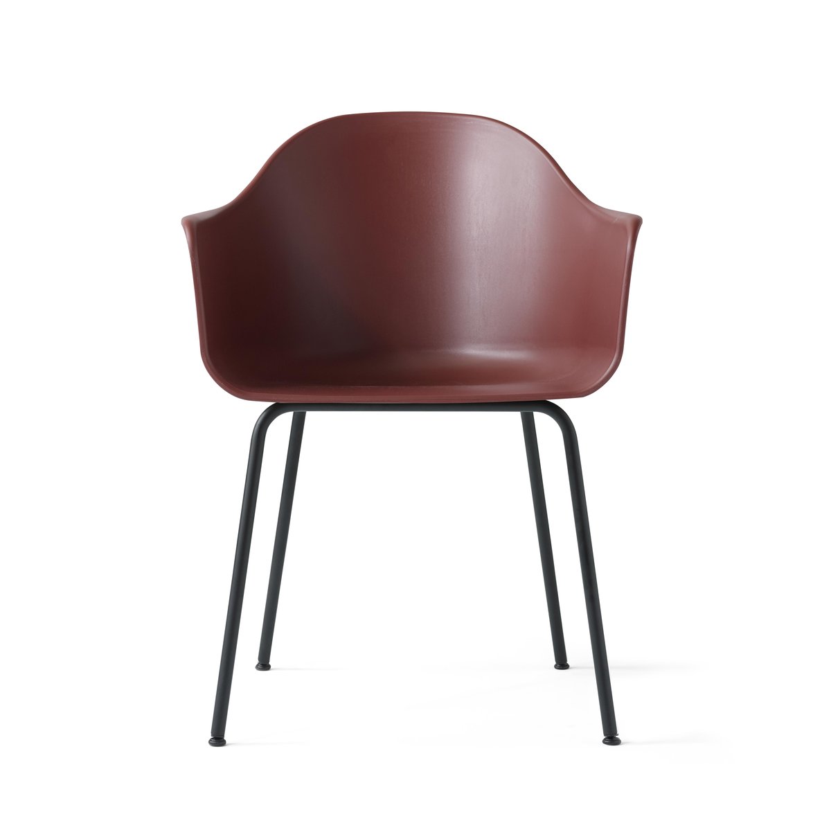 Audo Copenhagen - Harbour Dining Chair Black Steel Base Shell Burned Red - Spisestoler - Norm Architects