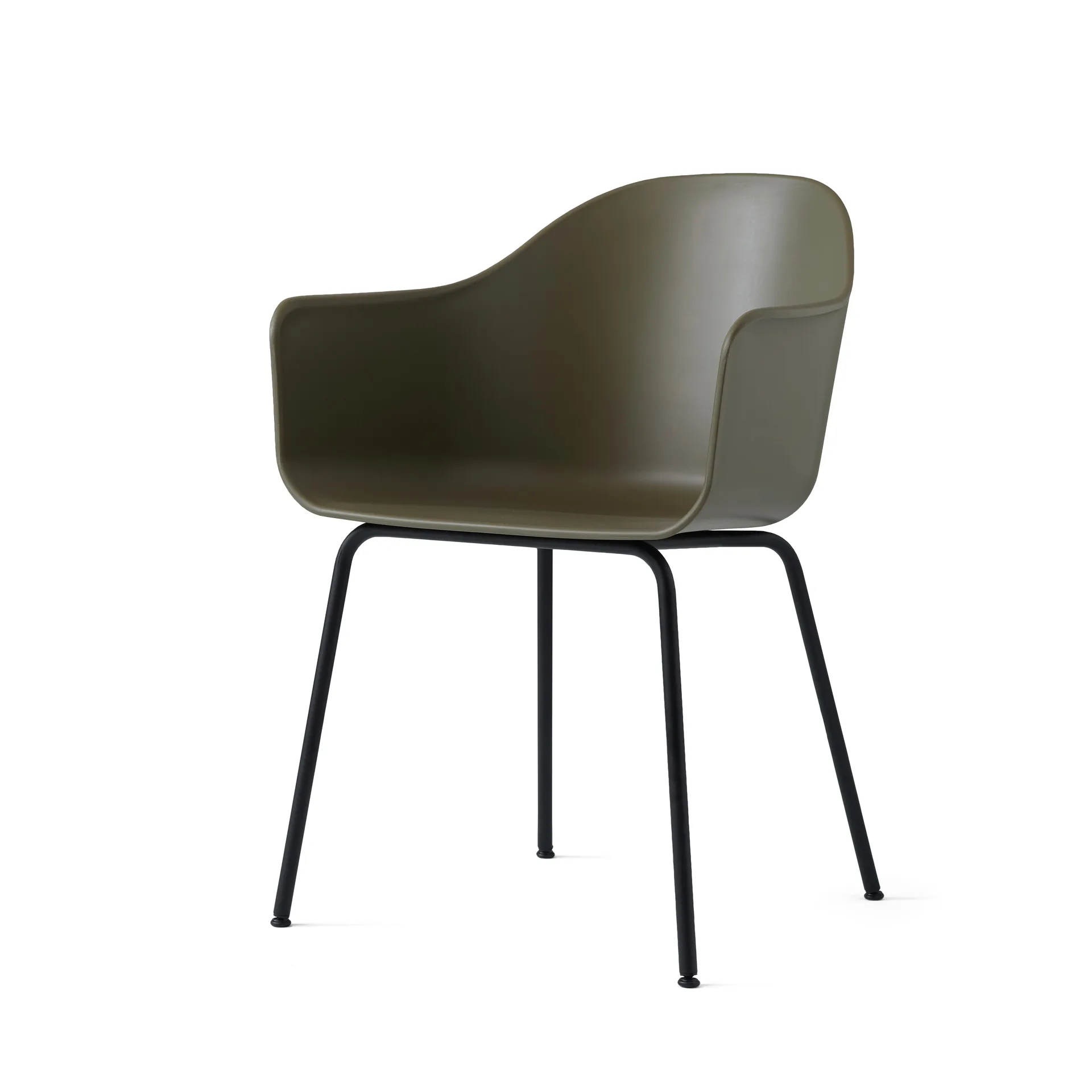 Harbour chair stol armlene, stål bein, olive Audo Copenhagen