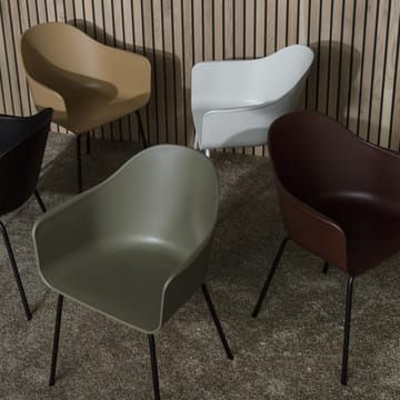 Harbour chair stol armlene, stål bein - olive - Audo Copenhagen