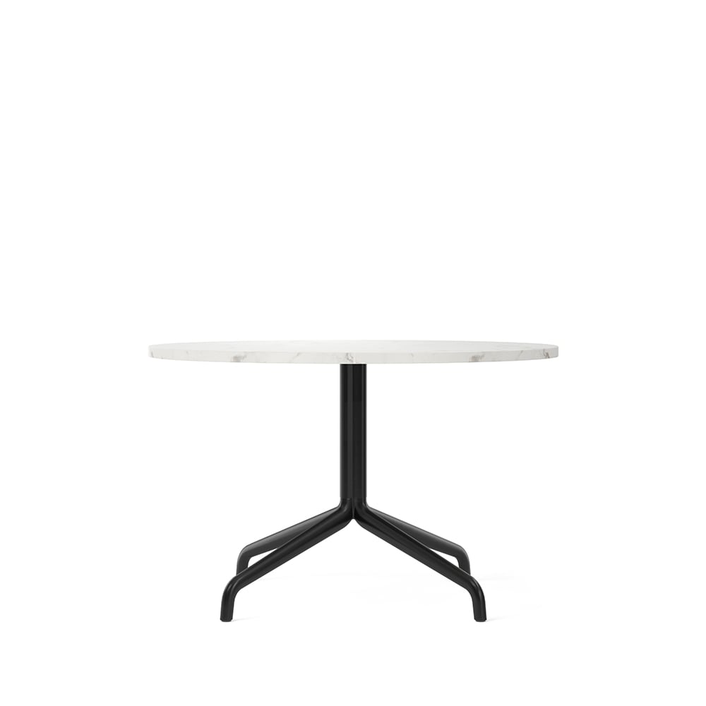 Audo Copenhagen Harbour Column loungebord marble white, sort stålstativ