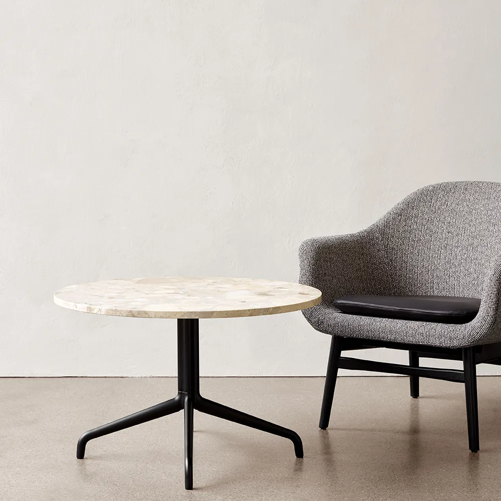 Harbour Column loungebord, oak black, sort stålstativ Audo Copenhagen