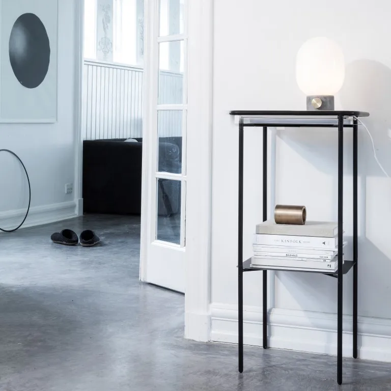 JWDA bordlampe, Betong- messing, Small Audo Copenhagen