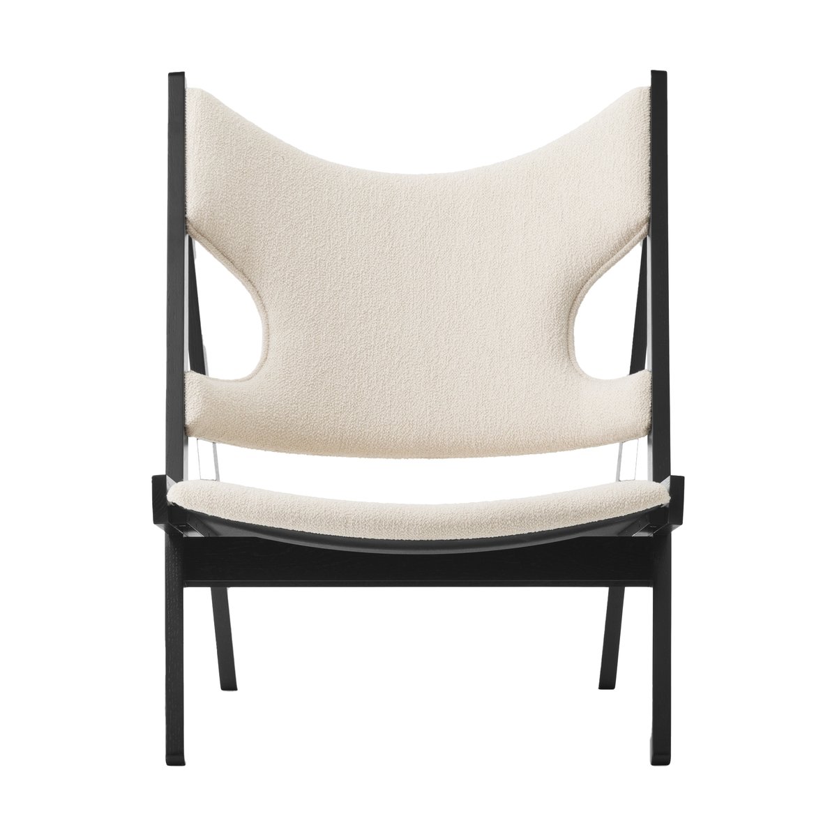 Audo Copenhagen Knitting loungestol Barnum Bouclé 24-svart eik