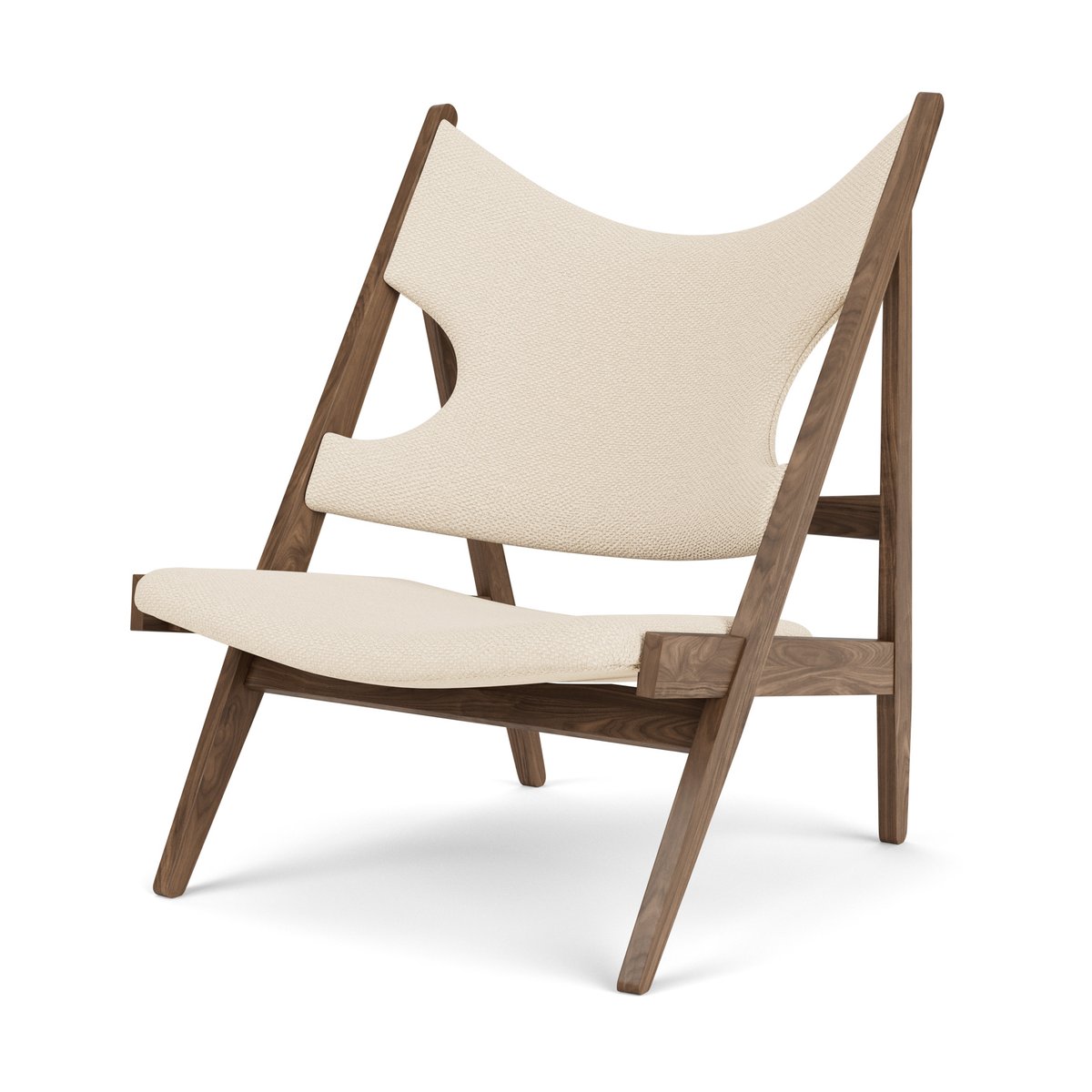 Audo Copenhagen Knitting loungestol Walnut-Logan Jasmine