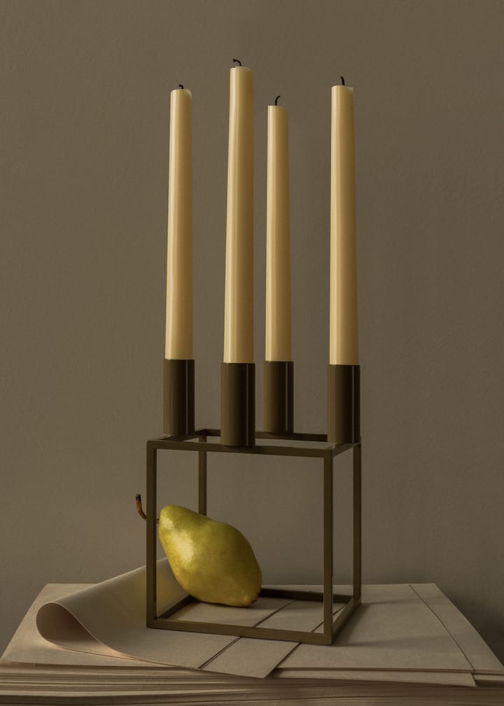 Kubus 4 lysestake, Olive Audo Copenhagen