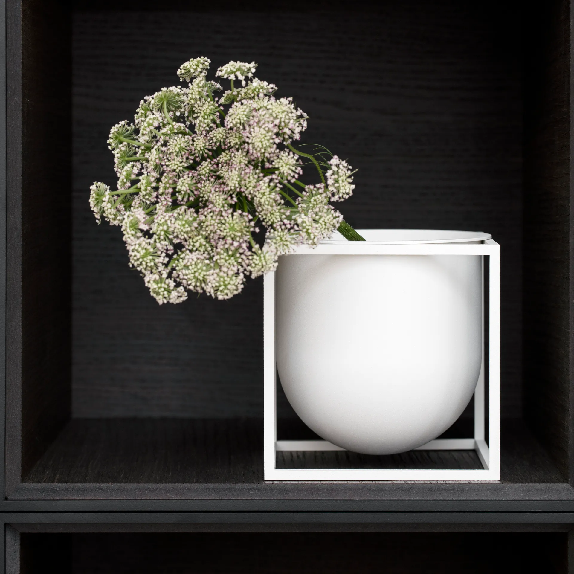 Kubus blomsterpotte 14 cm, Hvit Audo Copenhagen