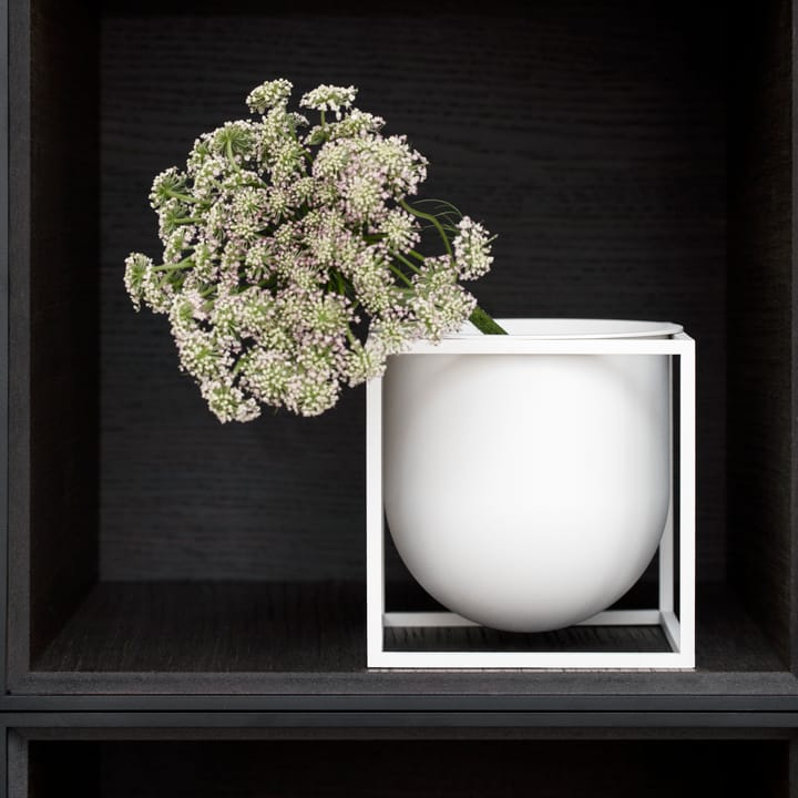 Kubus blomsterpotte 14 cm, Hvit Audo Copenhagen