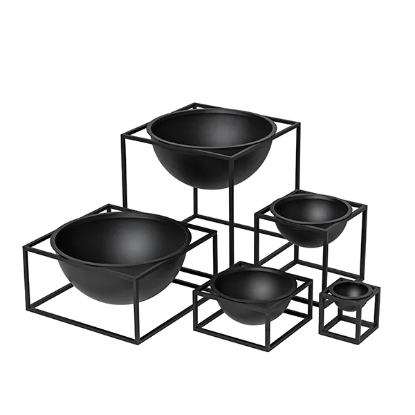 Kubus skål stor lav, svart Audo Copenhagen