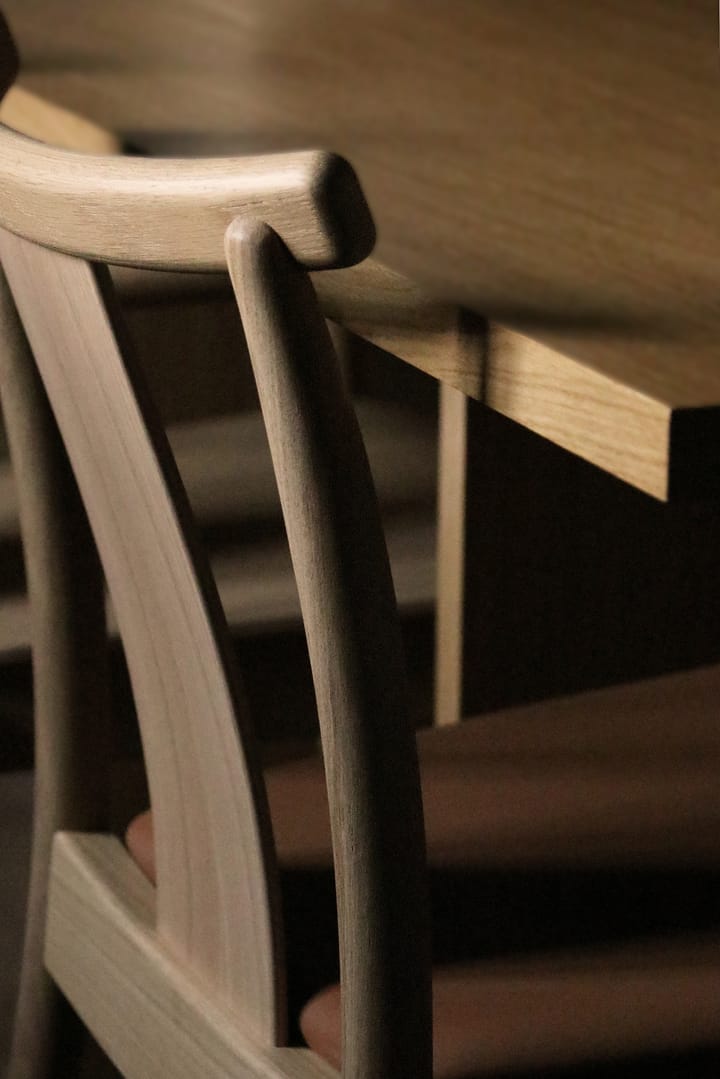 Merkur stol med sittepute, Oak- Dakar 0250 cognac Audo Copenhagen
