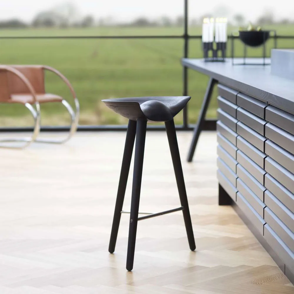 ML 42 barkrakk, black stained beech, brass Audo Copenhagen