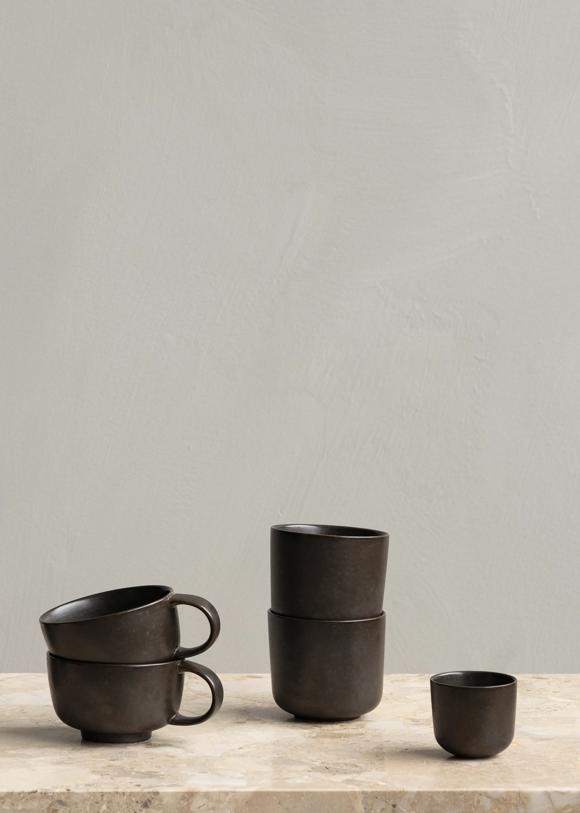 New Norm espressokopp 8,5 cl 2-pakning, Mørkglasert Audo Copenhagen