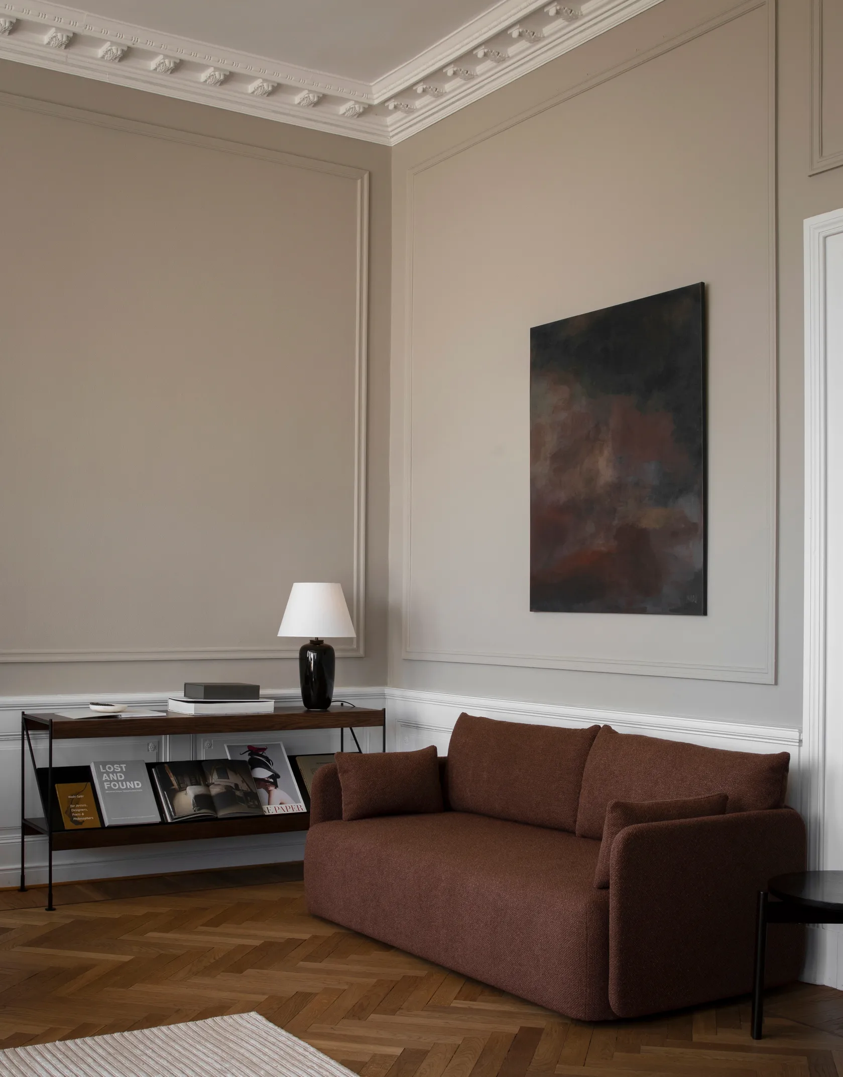 Offset sofa 2-seters, Audo Bouclé 08 Bordeaux Audo Copenhagen