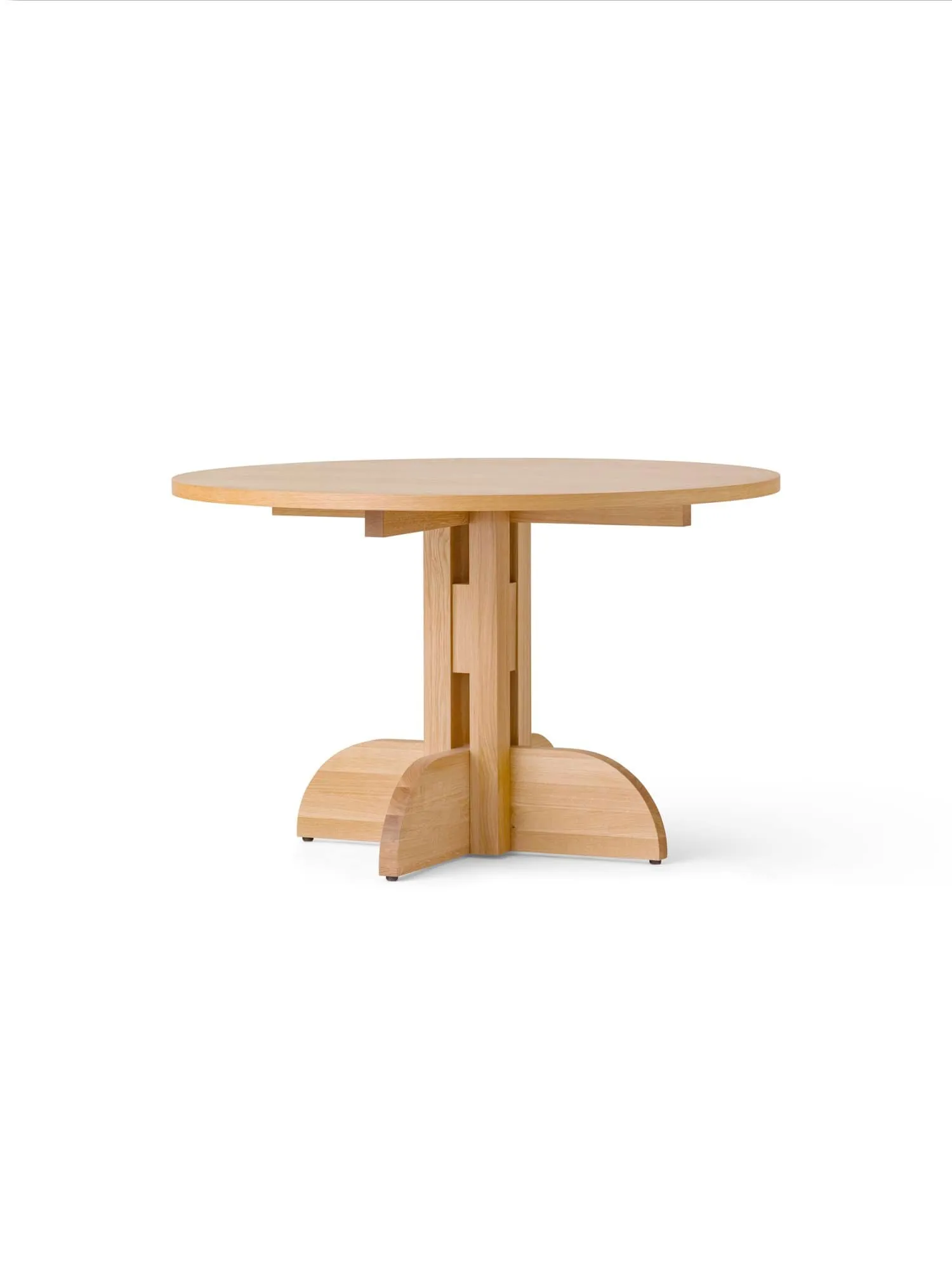 Puffin spisebord eikfiner Natural, Naturlig eikefiner, Ø120 cm Audo Copenhagen