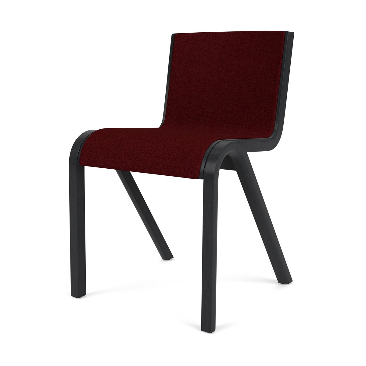Audo Copenhagen Ready forsidekledd stol Black oak-Baru 0570 Red