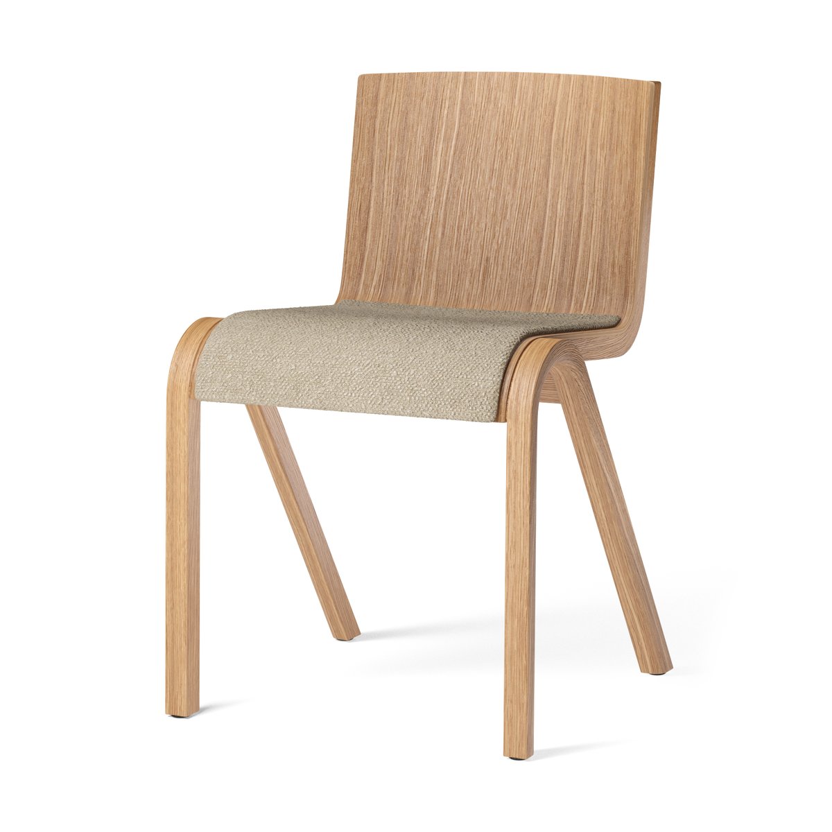 Audo Copenhagen Ready stol polstret sete Natural oak-Audo Bouclé 02
