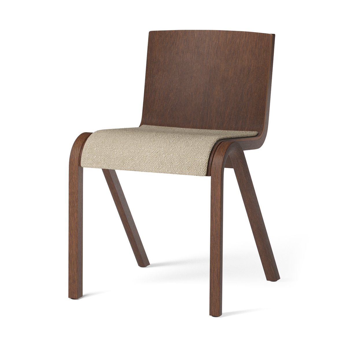 Audo Copenhagen - Ready Dining Chair Seat Uph.  Red Stained Oak   , Fabric Cat. 0 Bouclé 02 - Spisestoler - Matias Møllenbach,Nick Rasmussen
