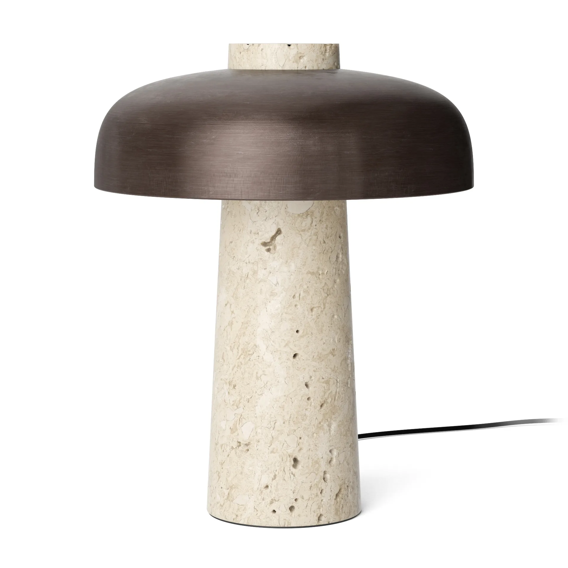 Reverse bordlampe 30 cm, Travertin-bronse messing Audo Copenhagen