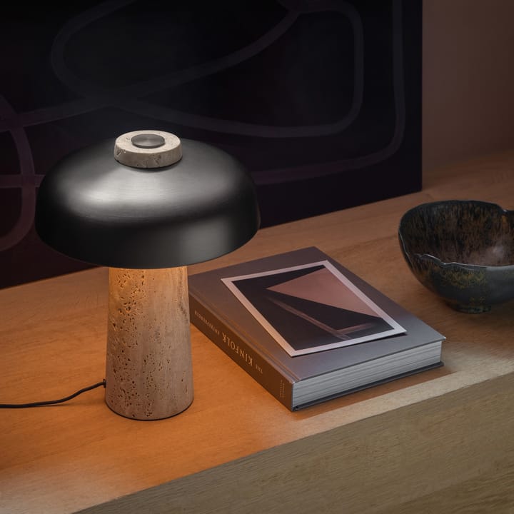 Reverse bordlampe 30 cm, Travertin-bronse messing Audo Copenhagen