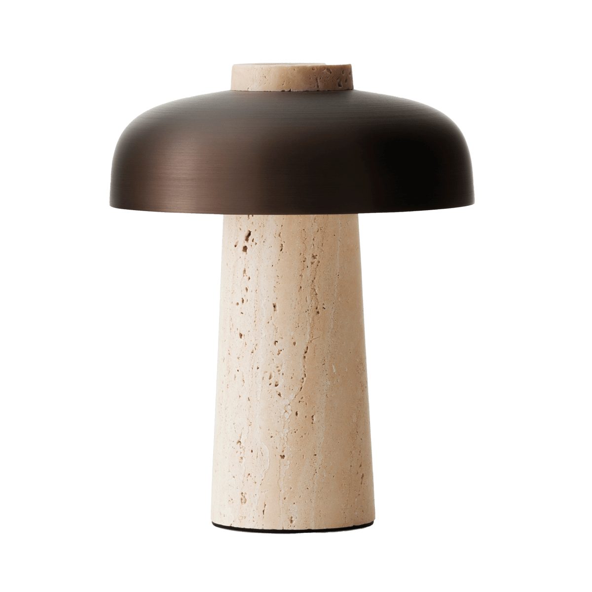 Bilde av Audo Copenhagen Reverse portabel bordlampe 245 cm Travertine-bronzed aluminium
