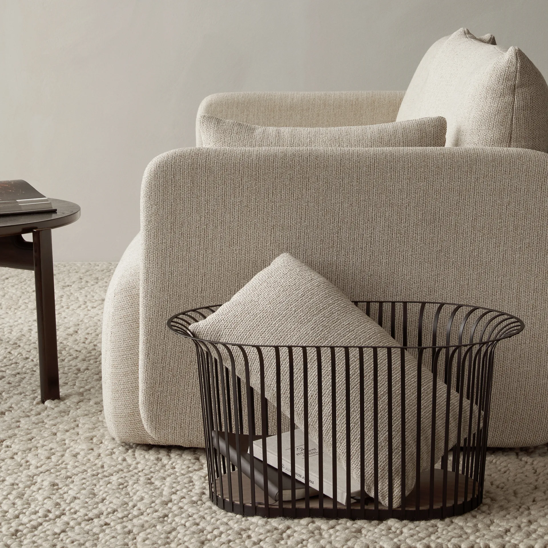 Ribbon kurv, Svart Audo Copenhagen