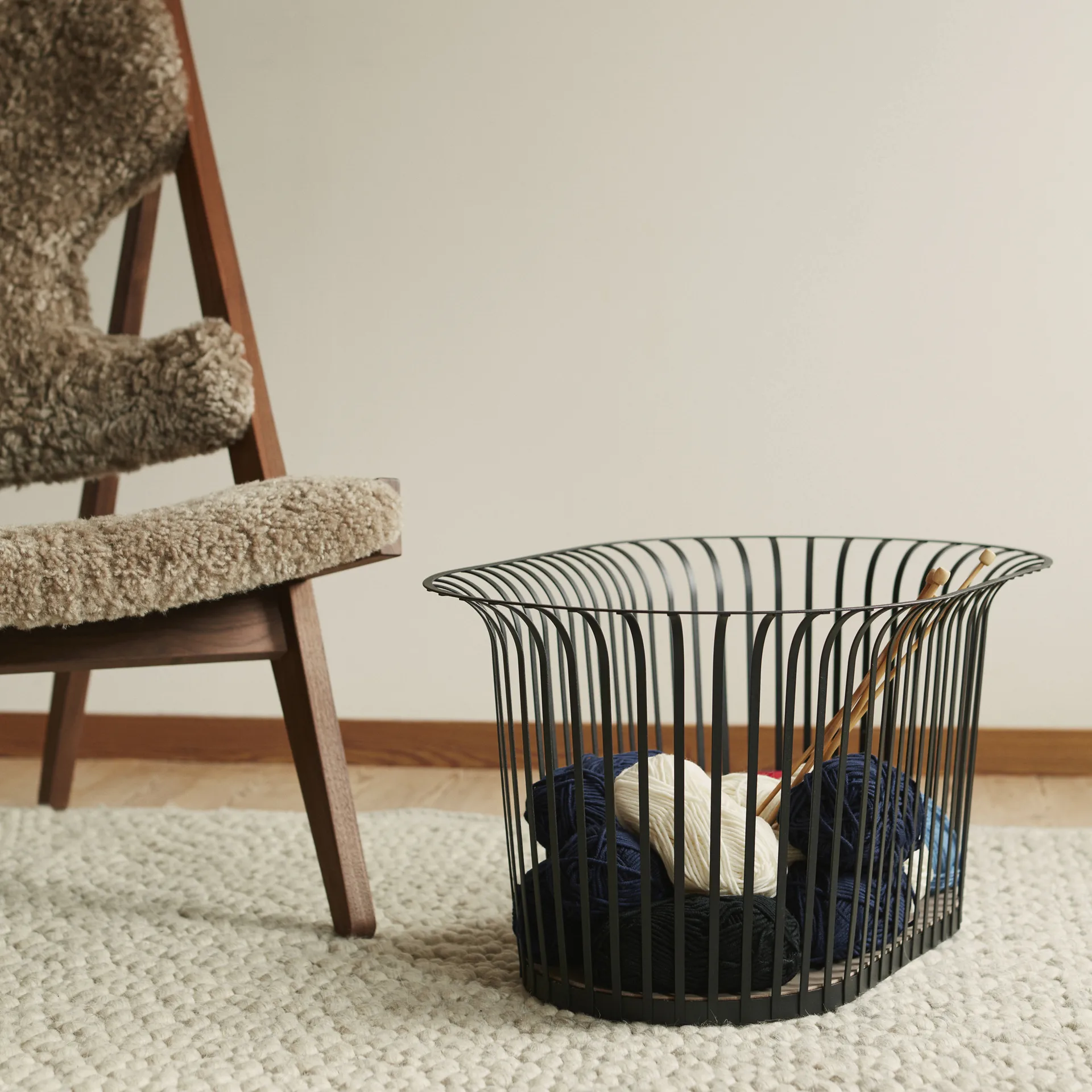 Ribbon kurv, Svart Audo Copenhagen