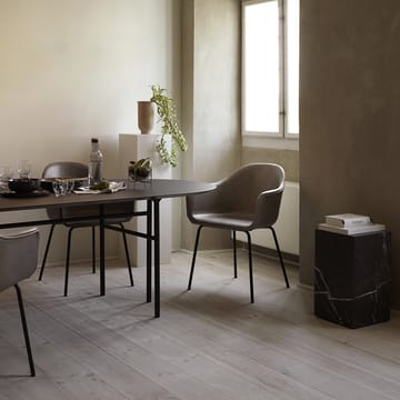 Snaregade Oval spisebord ovalt - charcoal linoleum, sort stålstativ - Audo Copenhagen