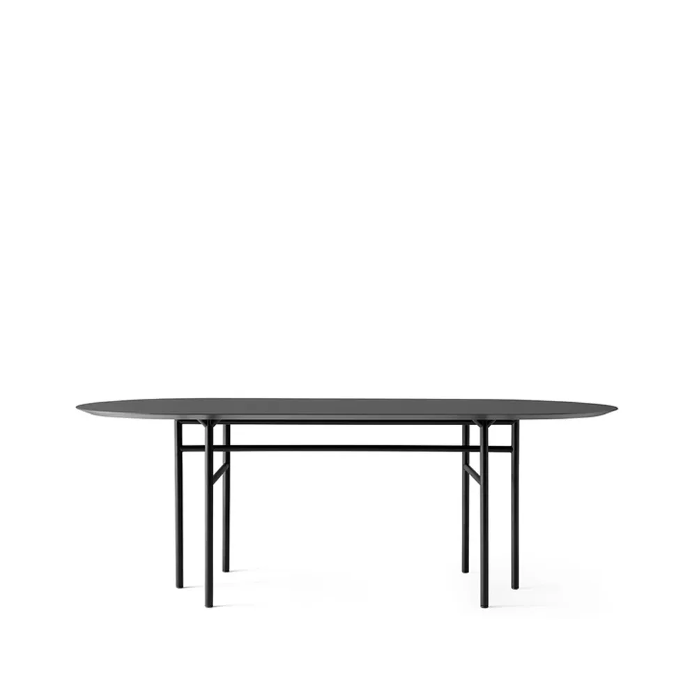 Snaregade Oval spisebord ovalt, charcoal linoleum, sort stålstativ Audo Copenhagen