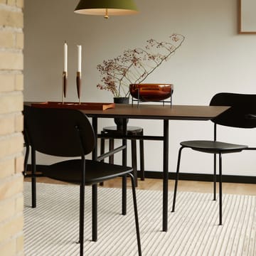 Snaregade Rectangular spisebord rektangulært - charcoal linoleum, sort stålstativ - Audo Copenhagen