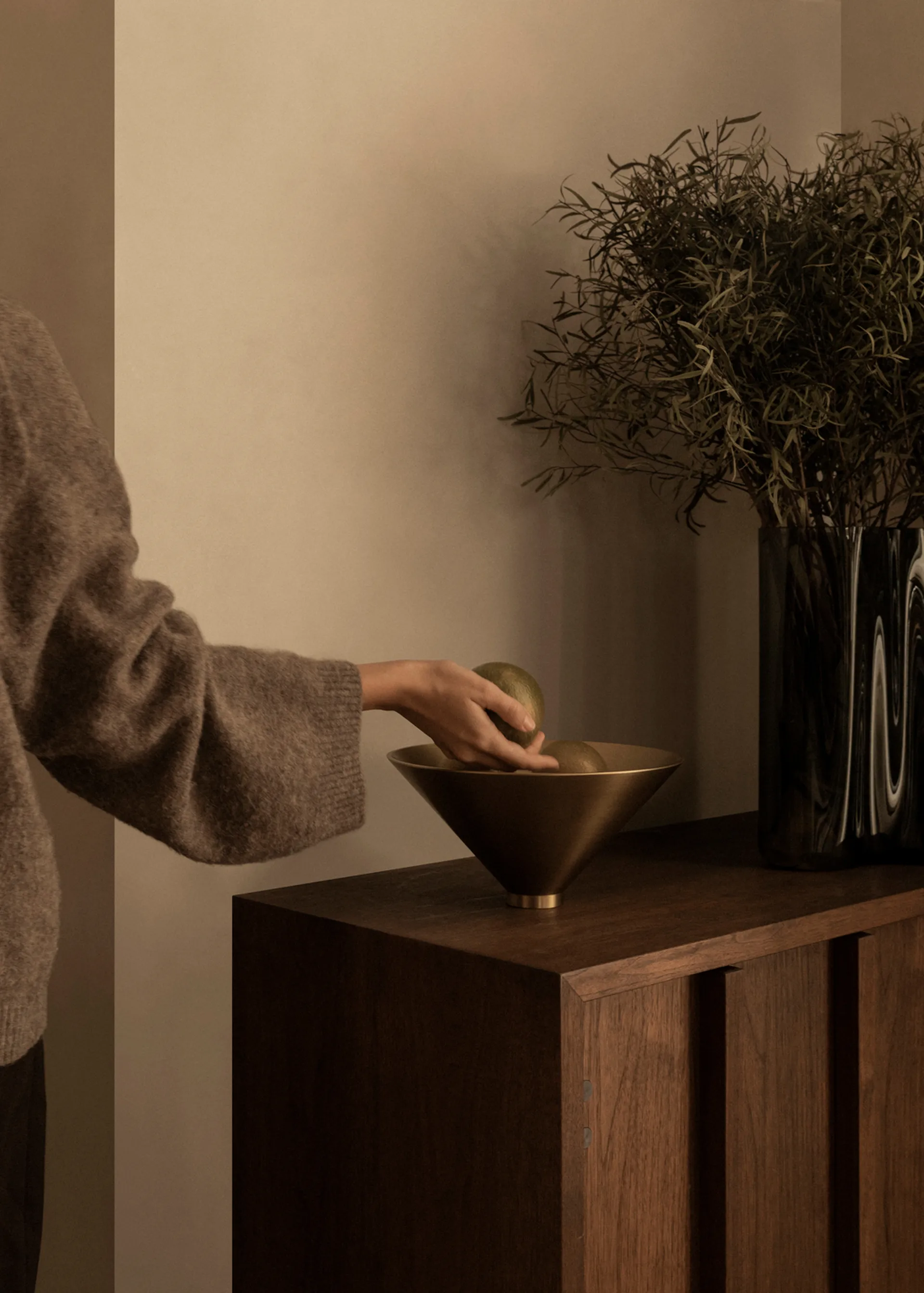 Taper skål Ø 26 cm, Messing Audo Copenhagen