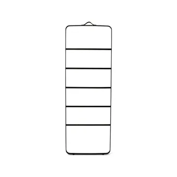 Towel håndklehenger - sort, stenger i mørk ask, skinn - Audo Copenhagen