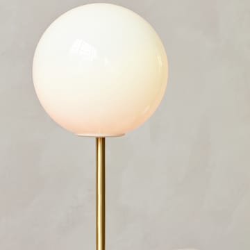 TR Bulb bordlampe - opal shiny, lampefot i grå marmor - Audo Copenhagen