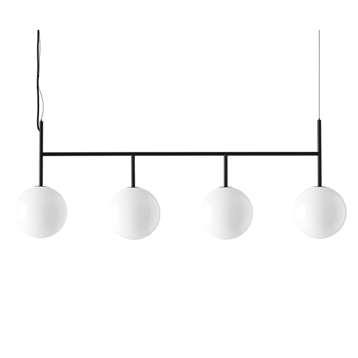 TR rail taklampe svart DtW, Blankt opalglass Audo Copenhagen