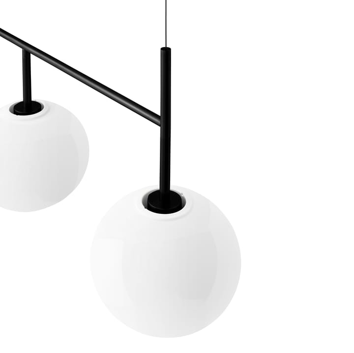 TR rail taklampe svart DtW, Blankt opalglass Audo Copenhagen