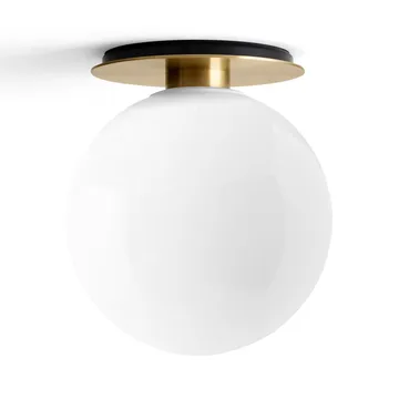 TR tak/vegglampe messing - Blankt opalglass - Audo Copenhagen