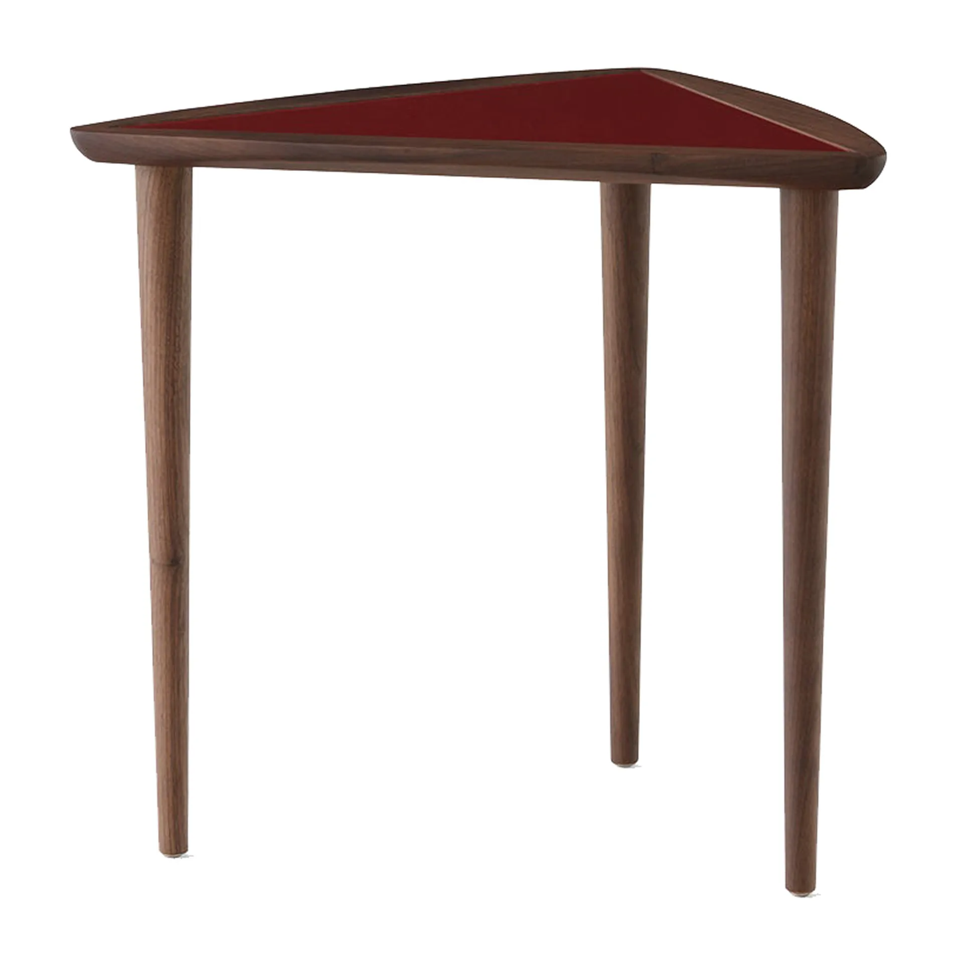 Umanoff nesting side table, Walnut-burgundy Audo Copenhagen