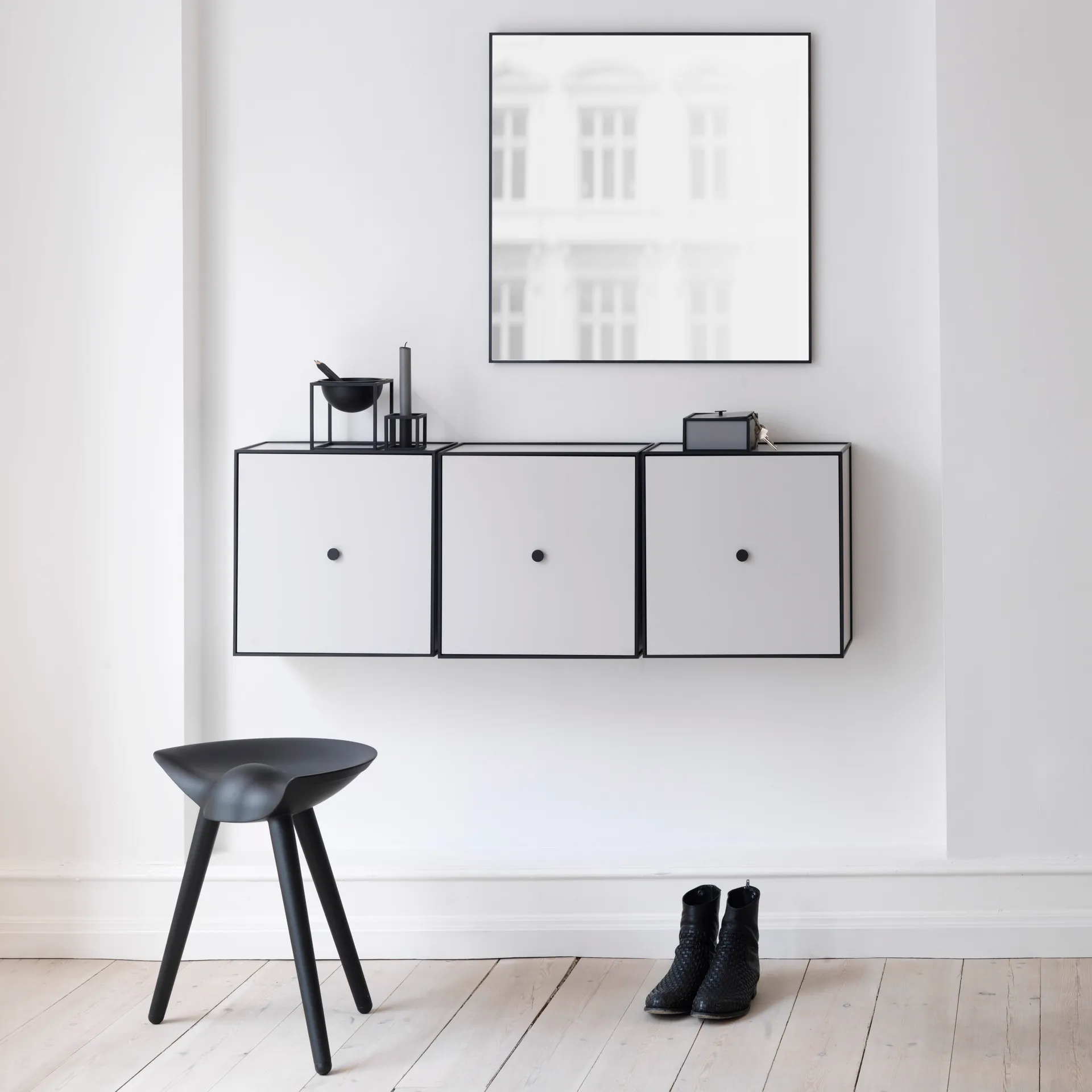 View speil 70x70 cm, svart Audo Copenhagen