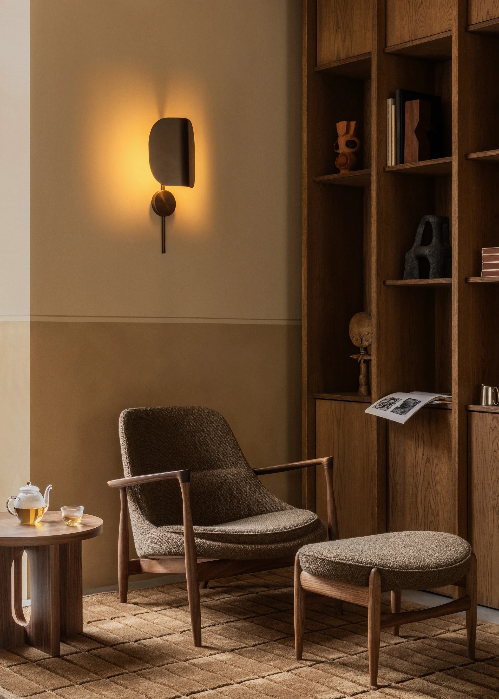 Wing vegglampe, Bronzert aluminium, 47 cm Audo Copenhagen