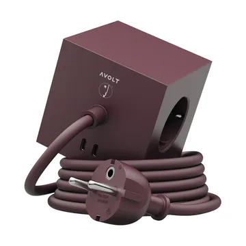 AVOLT x Bauhaus-Archiv Square 1 grenuttak USB-C - Mulberry Red - Avolt