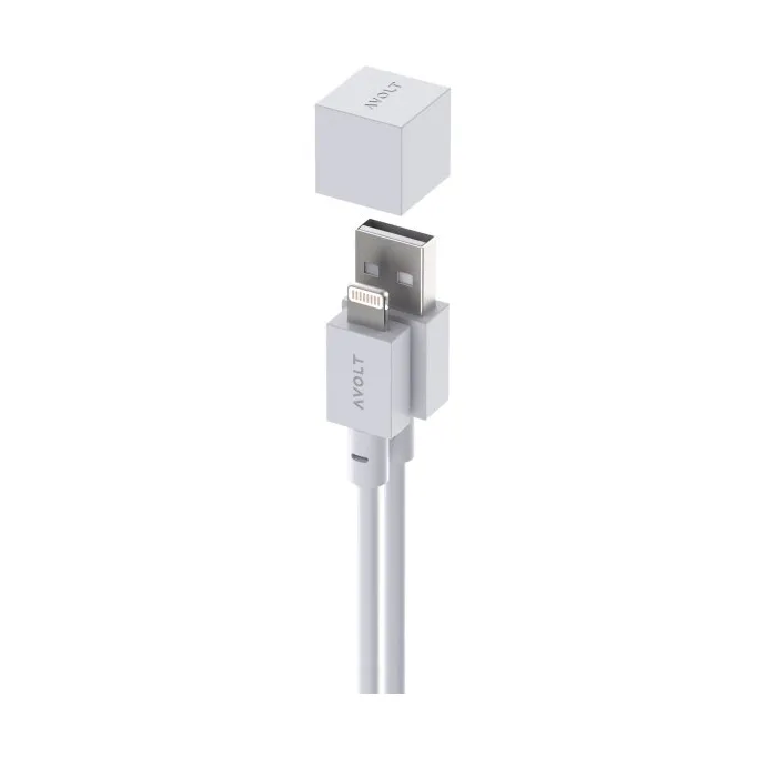Cable 1 USB-A til Lightning-kabel 1,7 m, White Avolt