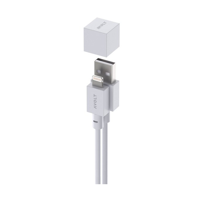 Avolt Cable 1 USB-A til Lightning-kabel 1,7 m White