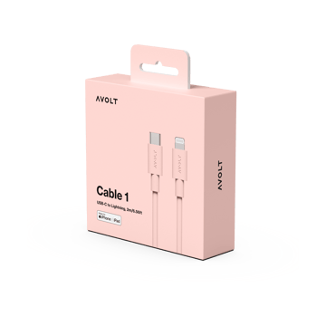Cable 1 USB C til Lightning ladekabel 2m - New Pink - Avolt