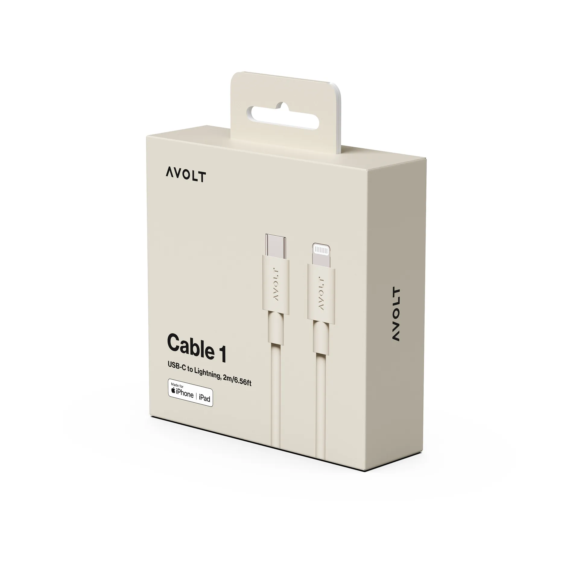 Cable 1 USB C til Lightning ladekabel 2m, Nomad Sand Avolt