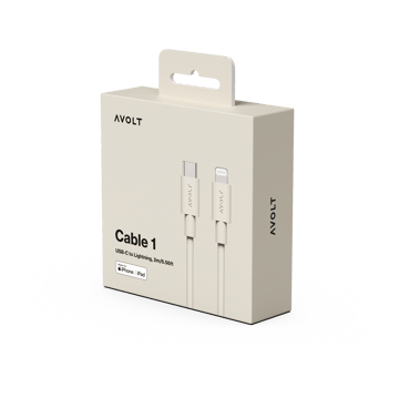 Cable 1 USB C til Lightning ladekabel 2m - Nomad Sand - Avolt