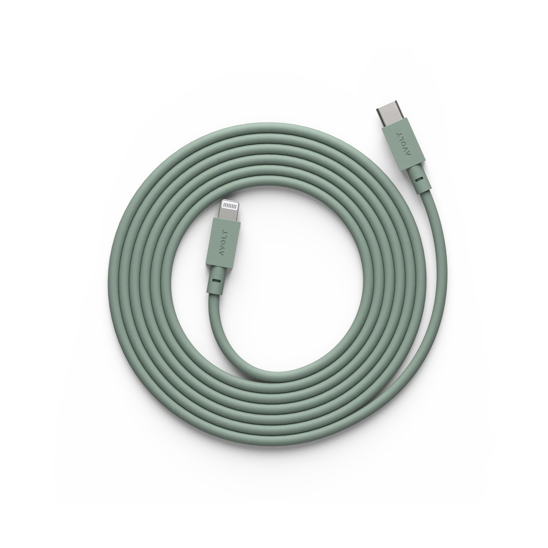 Cable 1 USB C til Lightning ladekabel 2m, Oak Green Avolt