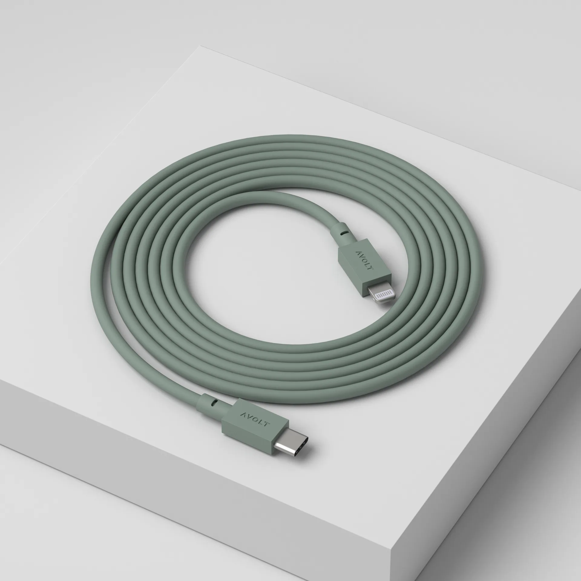 Cable 1 USB C til Lightning ladekabel 2m, Oak Green Avolt