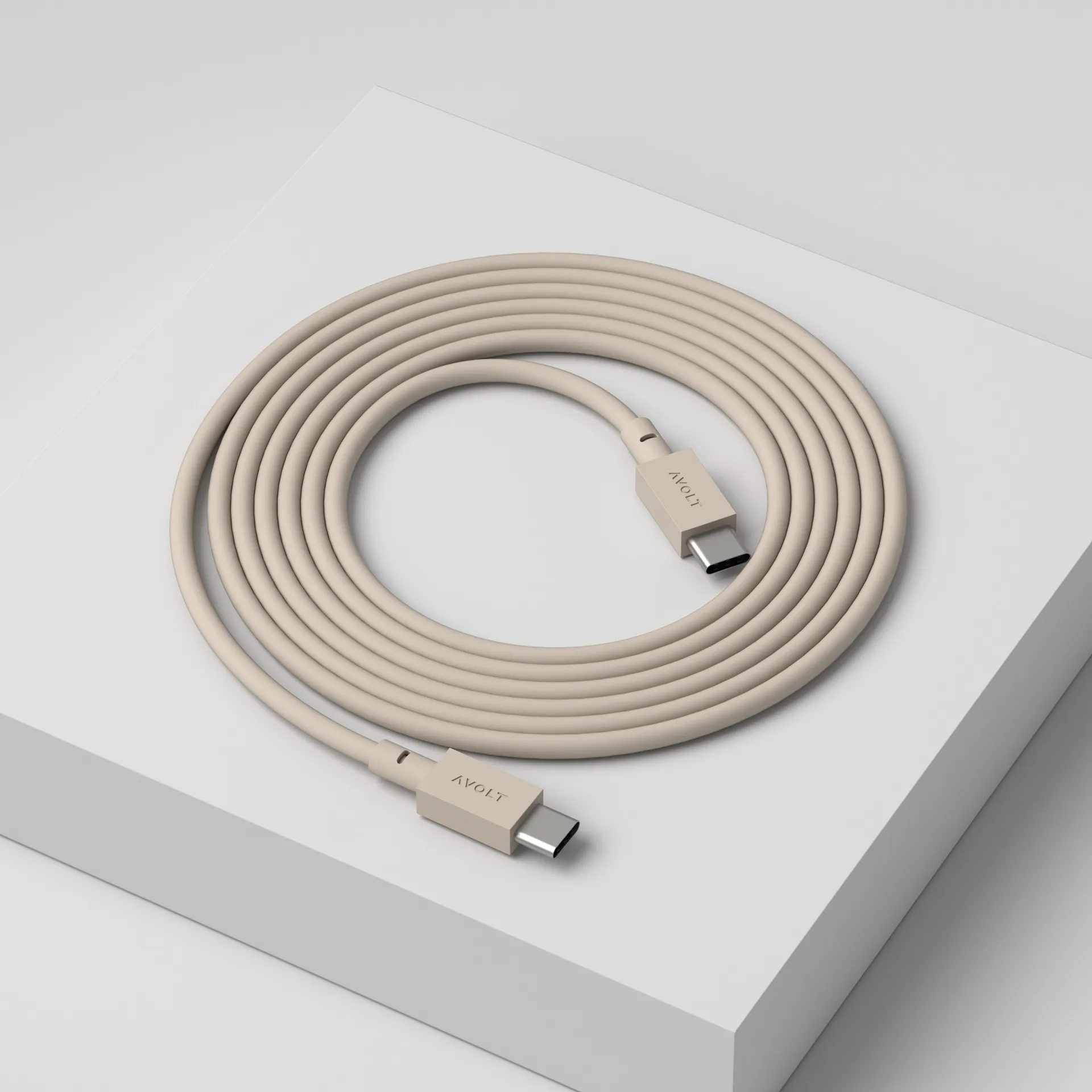 Cable 1 USB-C til USB-C ladekabel 2 m, Nomad sand Avolt